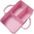 Sammy & Lou Collapsible Ice Pink Felt Storage Caddy, Divided Design To Keep Diapers, Wipes And Changing Items Organized, Two Handles, 12 in x 6 in...