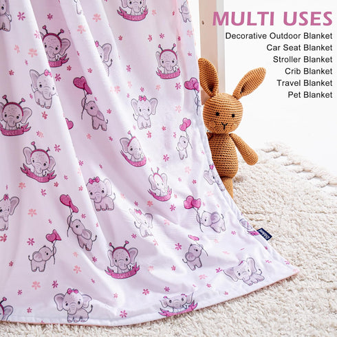Baby Blanket for Boys Girls Super Soft Blanket,Fluffy Warm Lightweight Baby Receiving Blankets,Double Layer with Dotted Backing for Toddler Nurser...