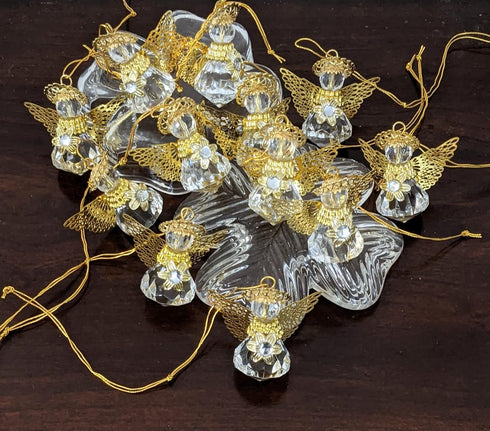 Angel Ornaments for Christmas Tree, Hanging Ornaments, Car Hanging Ornament Interior Decor, Clear, Pack of 12...
