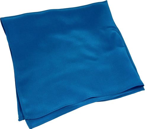 Fine Royal Blue 100% Silk Pocket Square Full-Sized 16"x16"...