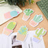 Whaline 12 Pieces Cactus Shaped Roller Pens with Cactus Sticky Notes Cactus Gel Ink Pens Cactus Neutral Pen Writing Plant Pen Succulent Note Pad f...