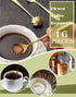 16 Pcs Teaspoon Tea Spoons, ESRISE Stainless Steel Cute Coffee Spoon for Tea Party Decorations (Gold)...