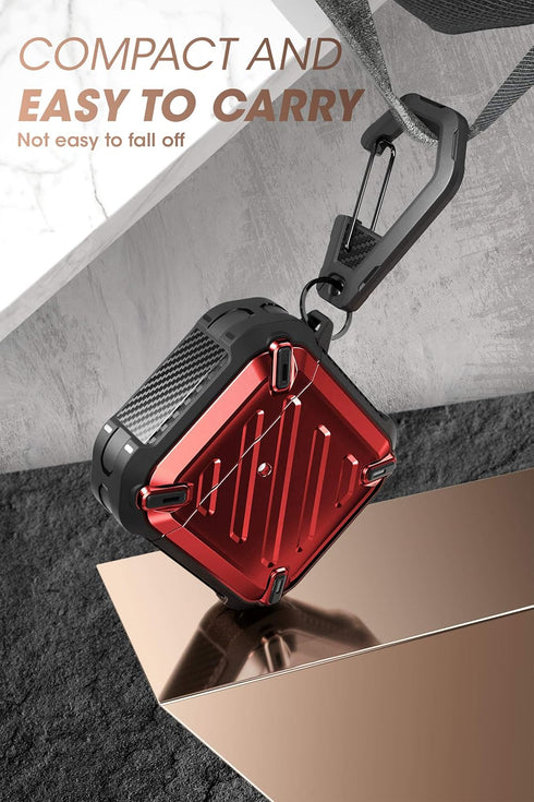 SUPCASE Unicorn Beetle Pro Series Case Designed for Airpods 1 & 2, Full-Body Rugged Protective Case with Carabiner for Apple Airpods 1st & 2nd (Re...