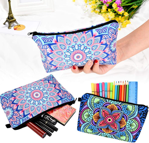 6 Pieces Makeup Bag Toiletry Pouch Waterproof Cosmetic Bag with Zipper Travel Packing Bag 8.7 x 5.3 Inch Small Cosmetic Bag Accessory Organizer fo...