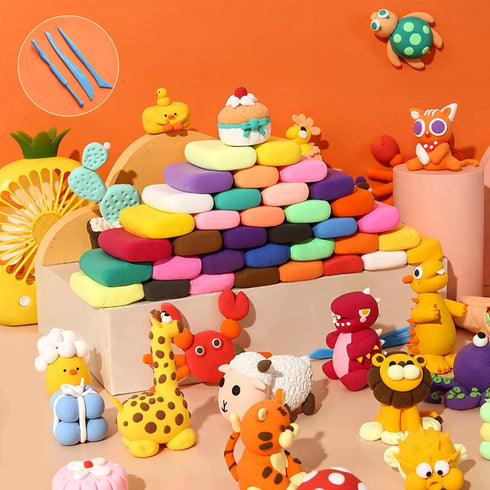 M&G 36 Colors Air Dry Modeling Clay Kit with 3 Sculpting Tools, Magic Foam Clay for Kids and Adults, DIY Molding Clay Gift for Boys and Girl...