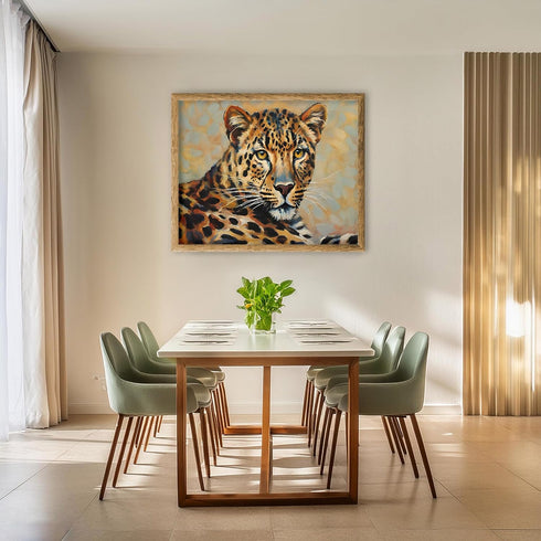 Posterizer 1 pcs- pretty leopard-fancy background-Art for Animal Lovers-Landscape & Nature Art- Living Room Bedroom Decor- unframed wall art...
