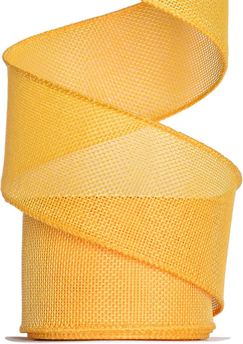 Burlap Yellow Wired Ribbon, 2 1/2 inch 10 Yard, Jute Ribbon for Decoration Bows Craft Gift Wrapping Wreath Sewing...