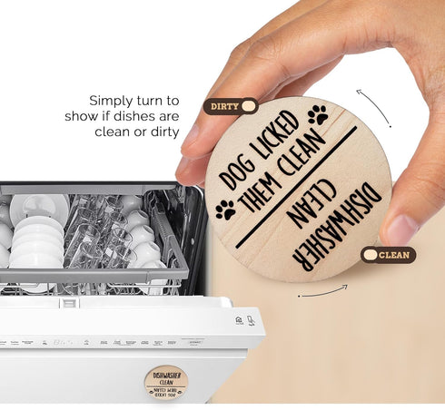 Funny Kitchen Gadgets Clean and Dirty Sign for Dishwasher, Apartment Essentials for First Apartment Must Haves, Funny Clean Dirty Magnet for Dishw...
