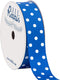 Ribbli Grosgrain Polka Dot Craft Ribbon,7/8 Inch,10-Yard Spool,Royal Blue with White Dots,Use for Hair Bows,Gift Wrapping,All Crafting and Sewing...