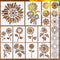 20 Pieces Sunflower Stencils Reusable Sunflowers Flower Stencils for Painting on Wood Wall Floral Stencil for Painting on Furniture,Canvas, Paper,...