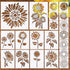 20 Pieces Sunflower Stencils Reusable Sunflowers Flower Stencils for Painting on Wood Wall Floral Stencil for Painting on Furniture,Canvas, Paper,...