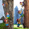 Gnome Statue Gift Climbing Rope Garden Gnomes Statue, Resin Garden Gnome Tree Hugger Outdoor Decor Accessories, Miniature Figurines Micro Garden G...