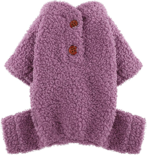 Small Dog Sweater Dog Clothes for Small Dog Girl Boy Fleece Puppy Sweater Jammies 4 Leg Dog Pjs for Chihuahua Yorkie Spring Winter Warm Onesies Ju...