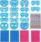 Face Paint Stencils 17pcs Reusable Face Painting Stencils with 4 Sheet Painting Stickers and 1pcs Rhinestone Bling Sticker for Festival Party Deco...