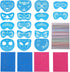Face Paint Stencils 17pcs Reusable Face Painting Stencils with 4 Sheet Painting Stickers and 1pcs Rhinestone Bling Sticker for Festival Party Deco...
