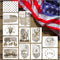 American Flag Stencil Star Stencils for Painting Union 50 Stars 1776 Military We The People Template for Flag Patriotic Wood Burning Stencils for ...