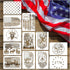 American Flag Stencil Star Stencils for Painting Union 50 Stars 1776 Military We The People Template for Flag Patriotic Wood Burning Stencils for ...