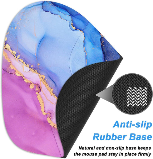 Rimilak Small Mouse Pad 6 x 7 Inch, Irregular Mini Mouse Pad with Non-Slip Rubber Base, Waterproof Compact Mouse Mat for Laptop Computer Wireless ...