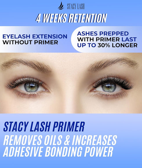 Eyelash Extension Primer/Cleanser (1.35fl.oz/40ml) Stacy Lash/Protein Oil Remover/Increase Adhesive Bonding Power Retention/Pretreatment for Indiv...