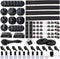 Cord Management Organizer Kit 4 Cable Sleeve split with 41Self Adhesive Cable Clips Holder, 10pcs and 2 Roll Self Adhesive tie and 100 Fastening C...