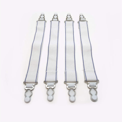 Levinsohn Fresh Ideas Bed Sheet Straps, For Use With All Fitted Sheet Sizes, 4-Pack, White...
