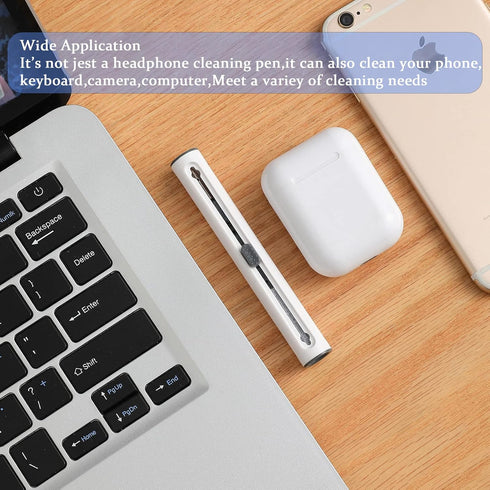 2Pcs Airpod Cleaner Kit?Earbud Cleaning Kit for Airpods Pro 1 2 3? Multi-Function Cleaning Pen with Soft Brush Flocking Sponge?Suitable for Blueto...