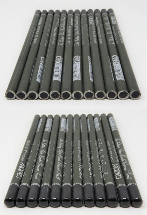 Charcoal Pencil Set - 12pcs/pk - Black Free Cutting Paper Handle Charcoal Pencil C7350 (Medium)...