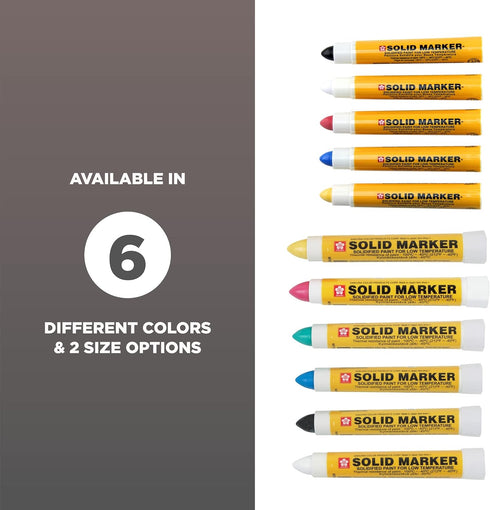 SAKURA Solid Paint Markers with Twist Up Tip - Low Temperature Permanent Marker Pens - Window, Wood, & Glass Marker - Red Paint - 3 Pack...