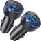 USB C Car Charger, 2Pack 3-Port 67W Dual USB-C & USB-A Phone Car Charger Adapter PD/QC Fast Charging Cigarette Lighter for iPhone 15 14 13 12 11 P...