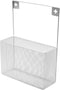 YBM Home Wall Hanging Basket for Kitchen, Mesh Silver Bin Wall Mount Storage Basket Ideal for Pantry, Bath, Laundry Room, Craft, and Office Organi...