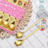 Coffee Spoons Gold Silverware Christmas 6 Pieces Small Stainless Steel Flatware Xmas Decorative Pendants Cute Drinking Stirrers for Festive and Da...