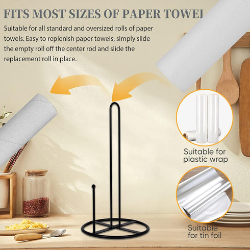 2 Pack Paper Towel Holder-Paper Towel Holder Countertop,Standing Paper Towel Holders...
