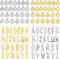 Hicarer 104 Pcs/4 Sets Gold Letter Charms Alphabet Abc Charms A-z Letter Silver Pendants for DIY Bracelet Necklace Jewelry Making Crafting 2 Color...