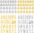 Hicarer 104 Pcs/4 Sets Gold Letter Charms Alphabet Abc Charms A-z Letter Silver Pendants for DIY Bracelet Necklace Jewelry Making Crafting 2 Color...