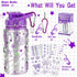 Gift for Girls, Decorate Your Own Water Bottle for Girls, DIY Arts and Crafts Kits for Kids, Back to School Supply Gifts for Kids, Purple...