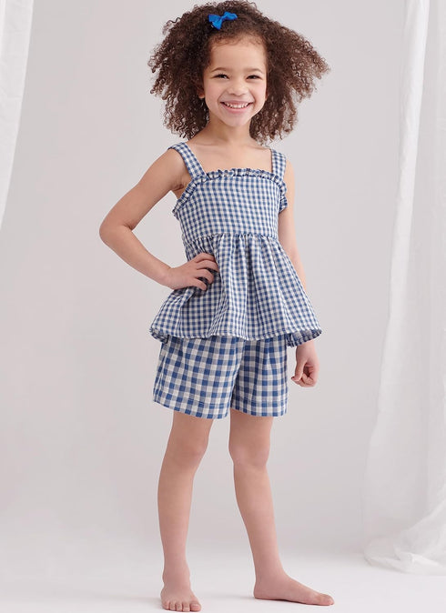 Simplicity Easy Children's Summer Top, Pants and Shorts Sewing Pattern Packet, Design Code S9800, Sizes 3-4-5-6-7-8, Multicolor...