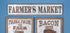 Deco 79 59449 Distressed Iron Farmer's Market Wall Sign, 7" x 36", Brown/Gray...