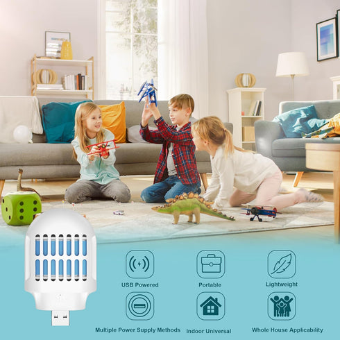 Mosquito Repeller,USB Powered Mosquito Repellent Indoor Outdoor,Included 10 Pcs Refill,DEET-Free,Highly Effective for Home,Bedroom,Office,Camping,...