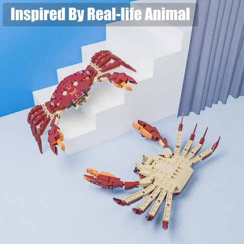 Ocean Animal Building Blocks, Deep Sea Creatures Building Toy Set for Kids Boy Girl Crab(242PCS)...