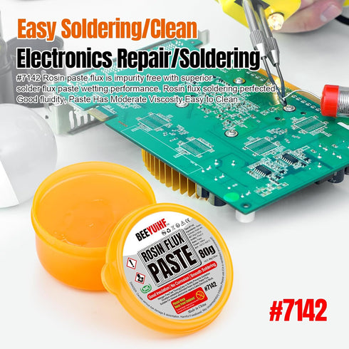 Solder Flux Paste, Lead Free Rosin Soldering Paste Flux for Electronics, SMD Electrical Soldering Flux, for PCB LED IC CPU #7142 (N.W. 2.82oz/80g)...