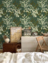 HAOKHOME 93042-4 Peel and Stick Wallpaper Boho Sage Green Eucalyptus Leaf Floral Wall Mural Home Nursery Decor Renter Friendly Wallpaper 17.7in x ...
