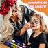 Face Painting Kit for Kids - 20 Colors Water Based Non Toxic Face Paint Kit, Professional Face Paint for Kids with Stencils & Brushes - Parties, B...