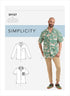 Simplicity Sewing Pattern S9157 - Men's Open Pointed Collar Shirts, Size: AA (34-36-38-40-42)...