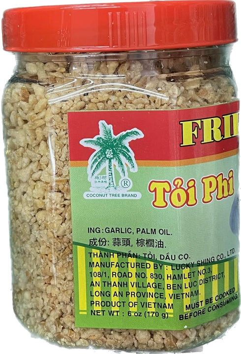 Fried Garlic Coconut Tree Jar 6oz (170g) Asian Vietnamese Thai Cuisine Crunchy Condiment...