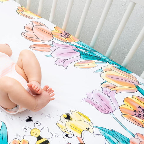 JumpOff Jo - Fitted Crib Sheet, Super Soft Breathable 100% Cotton Baby Crib Sheet for Standard Crib Mattresses and Toddler Beds, 28 in. x 52 in. -...