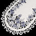 Embroidered Delft Blue Onion Flower Table Runner, Dresser Scarf Doily (14Wx27L)...