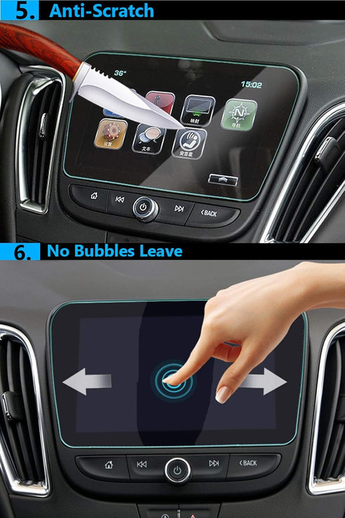 TTCR-II Tempered Glass Screen Protector 8-Inch Compatible with Chevrolet Malibu Premier 2016-2025, LS/RS 2019-2025, for Equinox Premier 2018-2024,...