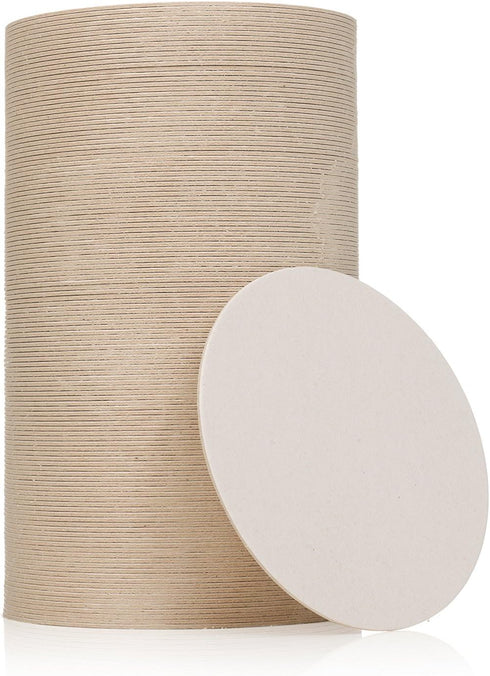 Round Plain Off White Coasters 3 1/2 Inches (125)...