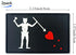 JBCD Pirate Edward Teach Flag Patch Blackbeard Pirate Tactical Patch - PVC Rubber Hook and Loop Fastener Patch, 2 Pack...