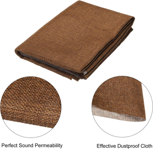 uxcell Brown Speaker Mesh Grill Cloth (not cane webbing) Stereo Box Fabric Dustproof Cloth Mesh 100cm x 150cm 39 inches x 59 inches...